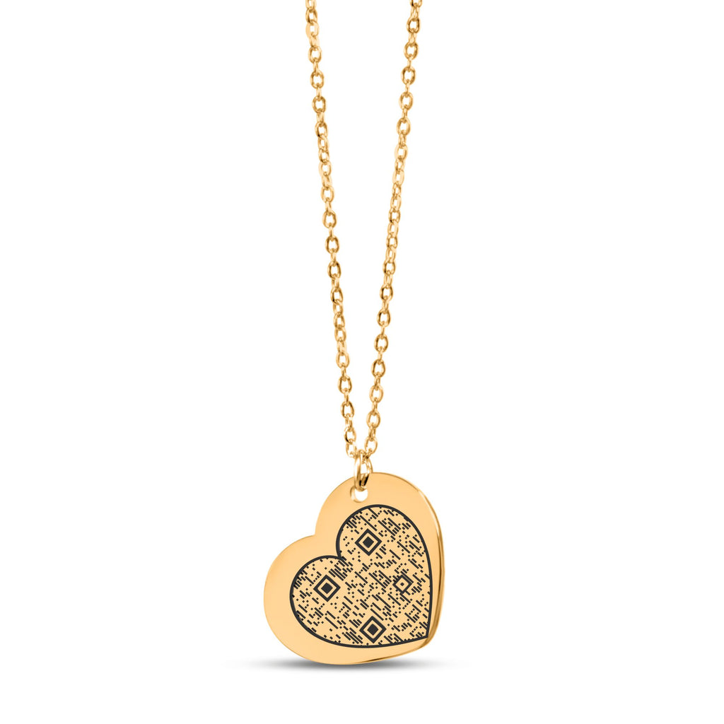 Collier cœur gravé, idée cadeau Saint-Valentin ou anniversaire