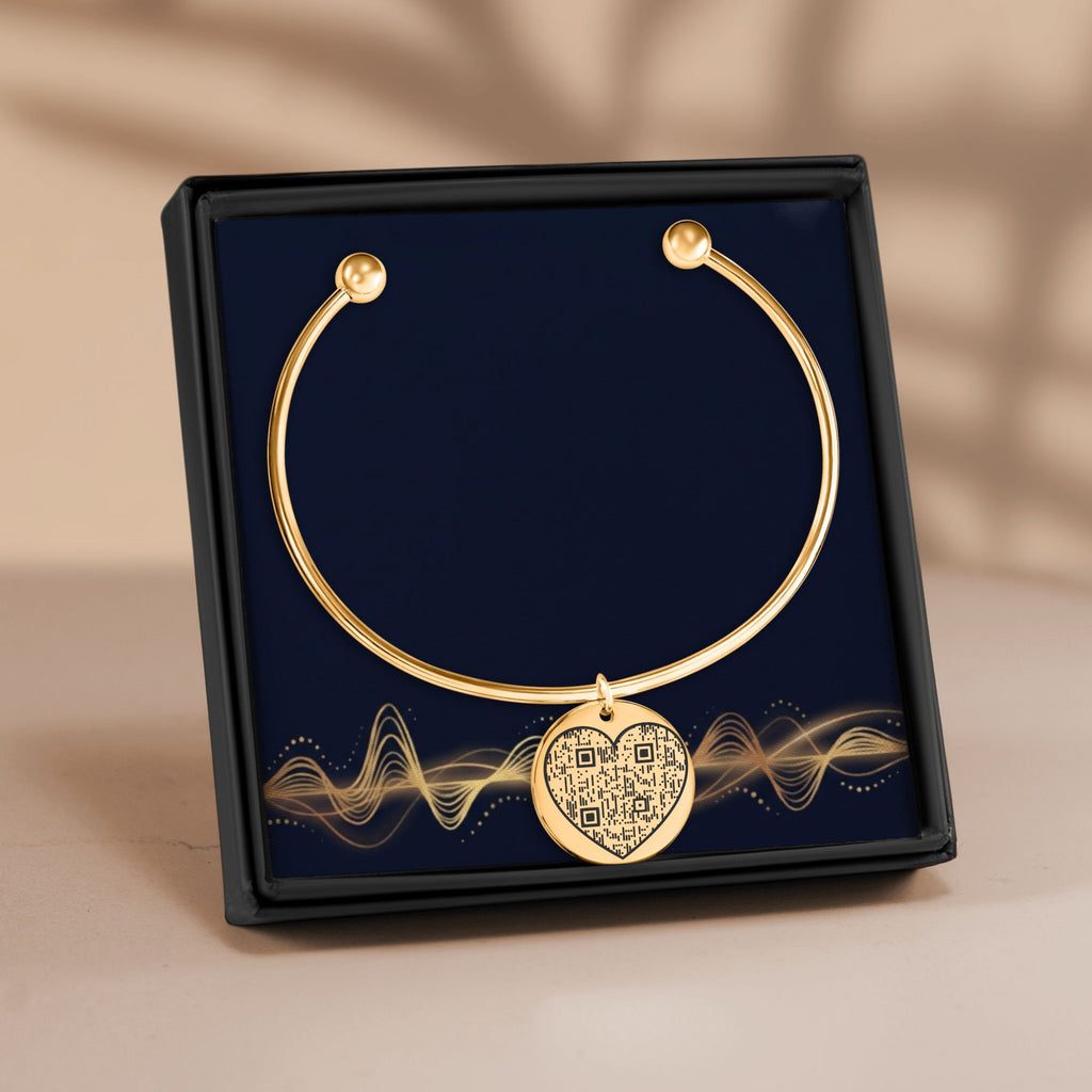 Bracelet jonc gravé d'un QR code personnalisé – Notre Histoire