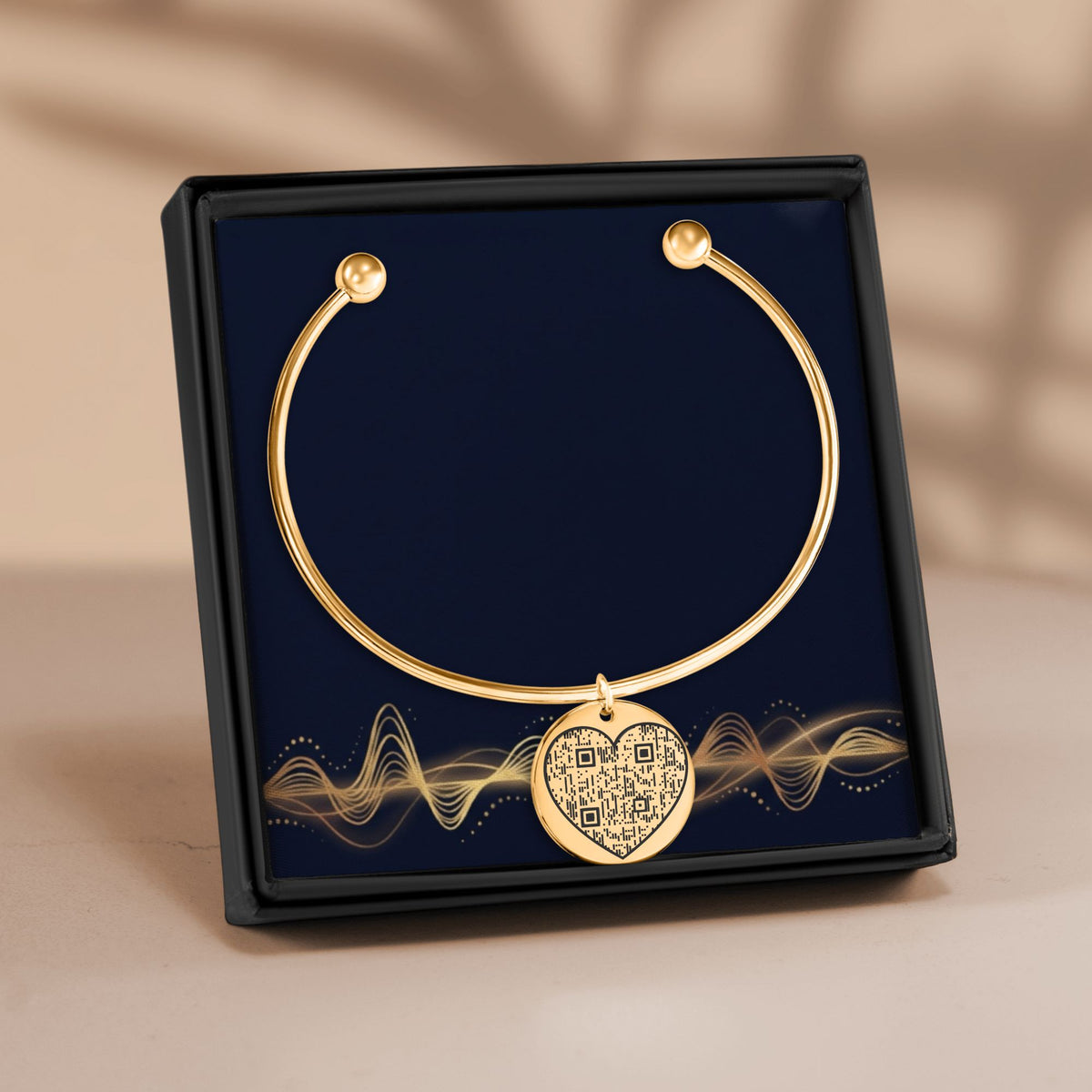 Bracelet jonc gravé d'un QR code personnalisé – Notre Histoire