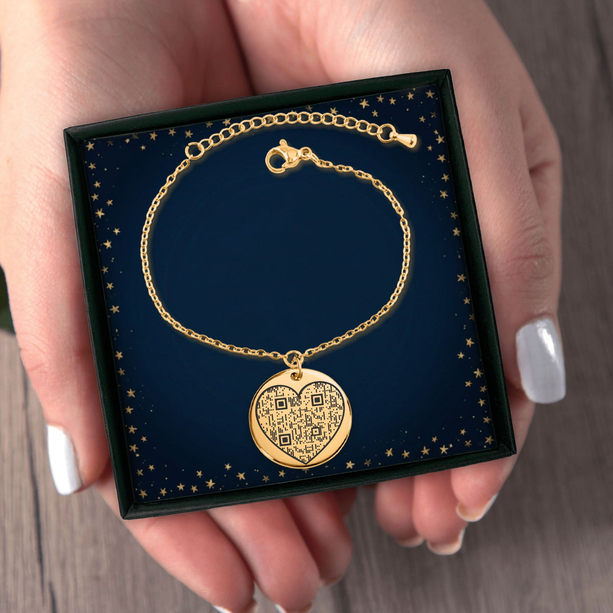 Bracelet médaille gravé, idée cadeau Saint-Valentin ou anniversaire